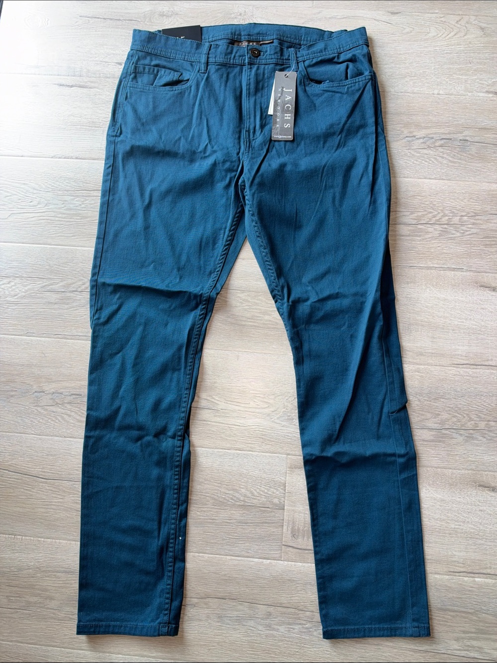 Jachs Men's Slim Stretch Jeans in Teal Blue